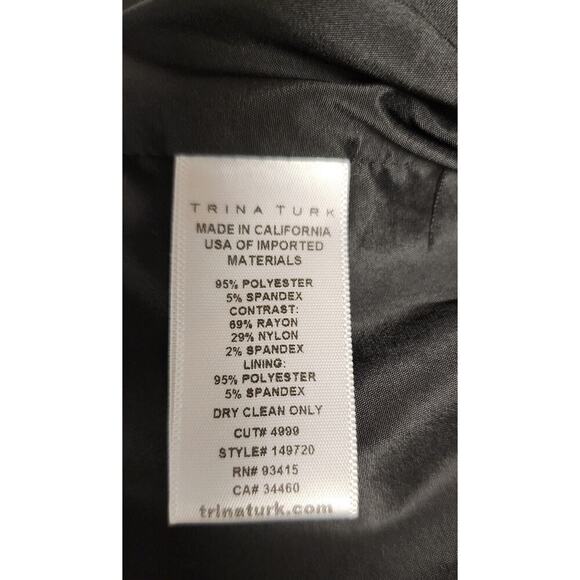 Trina Turk Multicolor Black Striped Printed Pencil Skirt  Size 2 - Picture 7 of 7